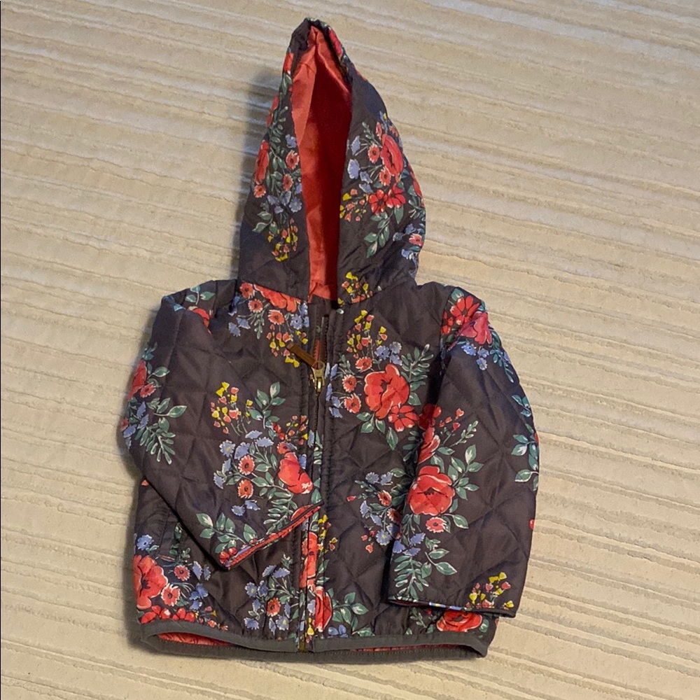 Floral Kids Jacket with Hood